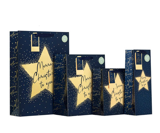 Picture of MIDNIGHT XMAS STAR GIFT BAGS